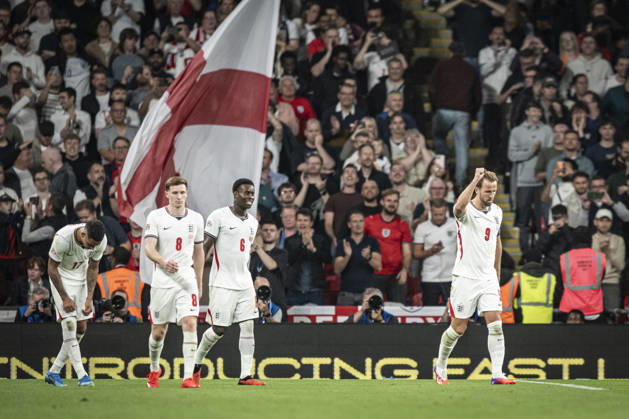 RECORD DATE NOT STATED 6th October 2026; Wembley Stadium, London, England; UEFA Nations League Football, England versus Czech Republic; Harry Kane of England celebrates scoring in the 57th minute to make the score 3-0 GodfreyxPitt
