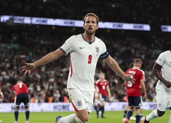England v Czech Republic, UEFA Nations League, League A - Group 3 London, UK: England v Czech Republic, UEFA Nations League, League A - Group 3, Wembley Stadium. 6 October 2026 Photograph by Marc Aspland for The Times & The Sunday Times Harry Kane of England scores and celebrates scoring his 2nd and his teams 3rd goal 3-0  Copyright: xMarcxAsplandx NINTCHDBPICT001113853491