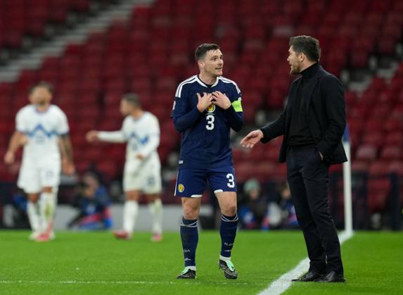 Scotland captain Andy Robertson with Scotland Manager Sebastien Pocognoli Scotland v Slovenia, Football, UEFA Nation s League, Group B1, Hampden Park, Glasgow, UK, Hampden Park, Glasgow, Scotland, Scotland, UK - 06 Oct 2026Glasgow Hampden Park Scotland United Kingdom Copyright: xStuartxWallace Shutterstockx 17189021at
