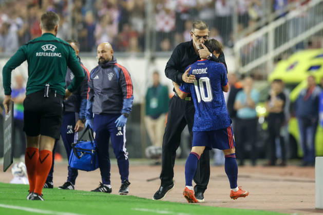 Croatia v Spain - UEFA Nations League 2026 27 Group A3 MD4 Head Coach of Croatia Slaven Bilic and Luka Modric of Croatia during the UEFA Nations League 2026 27 group phase match between Croatia and Spain at Stadion Poljud on October 6, 2026 in Split, Croatia. SanjinxStrukic PIXSELL