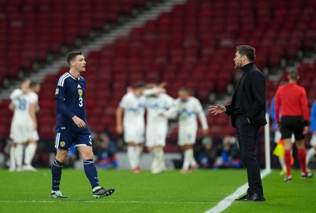 Scotland captain Andy Robertson with Scotland Manager Sebastien Pocognoli Scotland v Slovenia, Football, UEFA Nation s League, Group B1, Hampden Park, Glasgow, UK, Hampden Park, Glasgow, Scotland, Scotland, UK - 06 Oct 2026Glasgow Hampden Park Scotland United Kingdom Copyright: xStuartxWallace Shutterstockx 17189021bb