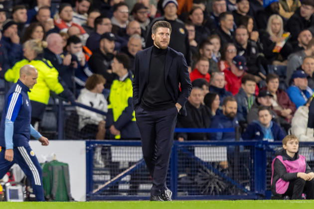Scotland v Slovenia, UEFA Nations League Scotland national team, Nationalteam Head Coach, Sebastien Pocognoli during the UEFA Nations League League B Group B1 between Scotland and Slovenia. Barclays Hampden, Hampden Park, Glasgow, Scotland. 6 October 2026. Hampden Park Barclays Hampden Glasgow Scotland Editorial use only , Copyright: xColinxPoultneyx PSI-24964-0030