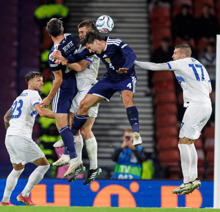 05.10.2026: Scotland v Slovenia: Kieron Bowie and Luis Binks of Scotland and Jaka Bijol of Slovenia  Copyright: xWilliexVassx NINTCHDBPICT001113856574
