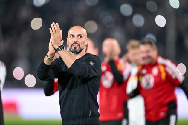 U21, U 21 Laenderspiel - 26 27 - Deutschland - Georgien am 06.10.2026 in der SchücoArena in Bielefeld Trainer Antonio Di Salvo (Deustchland) nach dem Sieg,
