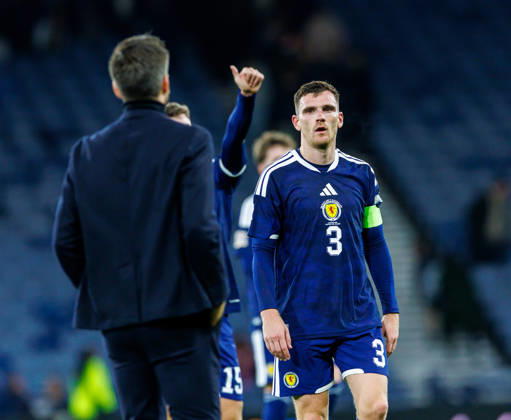 06.10.2026 Scotland v Slovenia, UEFA Nations League, League B Group 1 : Andrew Robertson at the end Copyright: xKennyxRamsay.Scotlandx NINTCHDBPICT001113858684