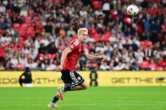 England v Czechia, UEFA Nations League Czechia defender Ondrej Zmrzly (3) follows the ball during the UEFA Nations League match between England and Czechia at Wembley Stadium, London, UK on 6 October 2026. London Wembley Stadium Greater London UK Editorial use only , Copyright: xDennisxGoodwinx PSI-24957-0069