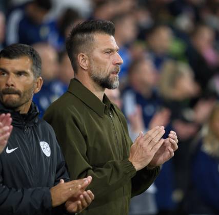 UK: Scotland v Slovenia, UEFA Nations League at Barclays Hampden, Glasgow, Scotland on 06 October 2026: Pictured: Slovenia coach Bostjan Cesar Glasgow Barclays Hampden Scotland Copyright: xAlexxToddx