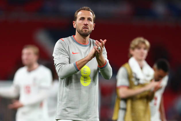 London, England, 6th October 2026. Harry Kane of England applauds the fans after the England vs Czech Republic UEFA Nations League match at Wembley Stadium, London. Picture credit should read: Paul Terry Sportimage EDITORIAL USE ONLY. No use with unauthorised audio, video, data, fixture lists, club league logos or live services. Online in-match use limited to 120 images, no video emulation. No use in betting, games or single club league player publications. SPI_042_PT_England__Czechia SPI-5055-0042