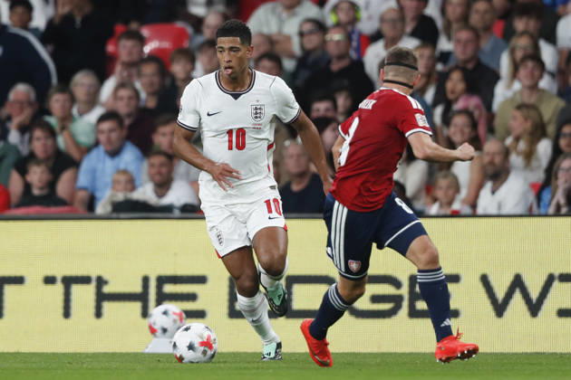England v Czechia UEFA Nations League Tomas Chory of Czechia and Jude Bellingham of England in action during the UEFA Nations League match at Wembley Stadium, London 06 10 2026 UK Newspapers OUT Copyright: xPaulxChestertonx FIL-24030-0125