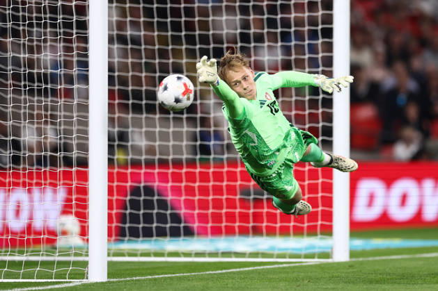 England v Czech Republic 06 October 2026, London - UEFA Nations League - England v Czech Republic - Czechia goalkeeper Lukas Hornicek makes a save - Photo: Jacques Feeney Offside. London UK Copyright: xJacquesxFeeneyx xOffsidexOffside