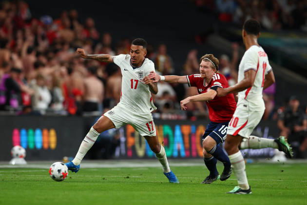 UEFA Nations League: England v Czech Republic LONDON, UK - 6th Oct 2026: Morgan Rogers of England in action during the UEFA Nations League Group A3 match between England and Czech Republic at Wembley Stadium London Wembley Stadium England United Kingdom Copyright: xCraigxMercerx xPeakxActionxPhotosx