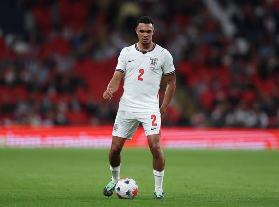 UEFA Nations League - England v Czechia LONDON, ENGLAND, OCTOBER 6: Trent Alexander-Arnold of England national team, Nationalteam on the ball during The UEFA Nations League match in Group A3 between England v Czechia at Wembley Stadium, London, England, on October 6. (Photo by Daniel Weir) London Wembley Stadium England Copyright: xDanielxWeir SportsxPressxPhotox Sportspressphoto_SPR247506