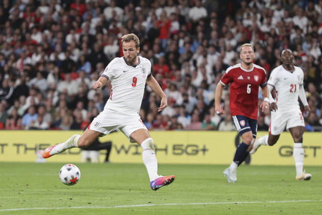England v Czechia UEFA Nations League Harry Kane of England scores his sides 2nd goal during the UEFA Nations League match at Wembley Stadium, London 06 10 2026 UK Newspapers OUT Copyright: xPaulxChestertonx FIL-24030-0138