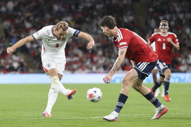 England v Czechia UEFA Nations League Harry Kane of England has a shot on goal during the UEFA Nations League match at Wembley Stadium, London 06 10 2026 UK Newspapers OUT Copyright: xPaulxChestertonx FIL-24030-0156
