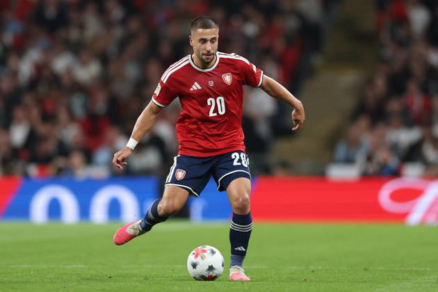 England v Czech Republic, UEFA Nations League Ondrej Lingr of Czech Republic during the England v Czech Republic UEFA Nations League Group 3 match at Wembley Stadium, London, England on 6 October 2026 Credit: Tiego Grenho Every Second Media Editorial use only. All images are copyright Every Second Media Limited. No images may be reproduced without prior permission. Copyright: xIMAGO EveryxSecondxMediax ESM-2201-0079 TiegoxGrenhox xEveryxSecondxMediax