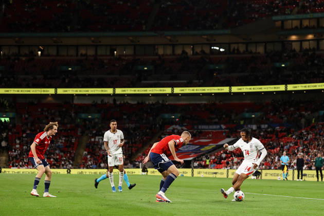 England v Czech Republic 06 October 2026, London - UEFA Nations League - England v Czech Republic - Rio Ngumoha of England - Photo: Jacques Feeney Offside. London UK Copyright: xJacquesxFeeneyx xOffsidexOffside