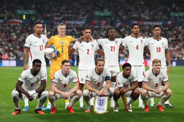 England v Czech Republic, UEFA Nations League Players of England pose for the team photo before the England v Czech Republic UEFA Nations League Group 3 match at Wembley Stadium, London, England on 6 October 2026 Credit: Tiego Grenho Every Second Media Editorial use only. All images are copyright Every Second Media Limited. No images may be reproduced without prior permission. Copyright: xIMAGO EveryxSecondxMediax ESM-2201-0088 TiegoxGrenhox xEveryxSecondxMediax