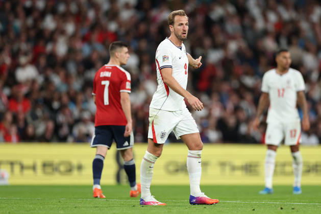 England v Czech Republic, UEFA Nations League Harry Kane of England gestures during the England v Czech Republic UEFA Nations League Group 3 match at Wembley Stadium, London, England on 6 October 2026 Credit: Tiego Grenho Every Second Media Editorial use only. All images are copyright Every Second Media Limited. No images may be reproduced without prior permission. Copyright: xIMAGO EveryxSecondxMediax ESM-2201-0092 TiegoxGrenhox xEveryxSecondxMediax