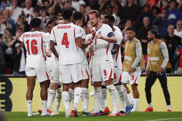 England v Czechia UEFA Nations League Harry Kane of England celebrates scoring his side™s 3rd goal during the UEFA Nations League match at Wembley Stadium, London 06 10 2026 UK Newspapers OUT Copyright: xPaulxChestertonx FIL-24030-0175