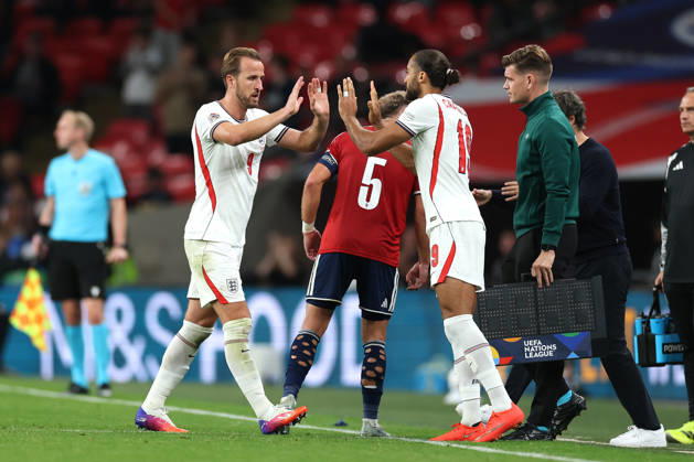 England v Czech Republic, UEFA Nations League Harry Kane is replaced by Dominic Calvert-Lewin of England during the England v Czech Republic UEFA Nations League Group 3 match at Wembley Stadium, London, England on 6 October 2026 Credit: Tiego Grenho Every Second Media Editorial use only. All images are copyright Every Second Media Limited. No images may be reproduced without prior permission. Copyright: xIMAGO EveryxSecondxMediax ESM-2201-0110 TiegoxGrenhox xEveryxSecondxMediax