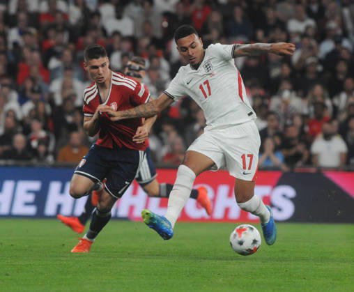 Football - 2026 2027 UEFA Nations League - League A, Group Three: England vs. Czechia (Czech Republic) - Wembley Stadium - Tuesday 6th October 2026 Morgan Rogers of England 