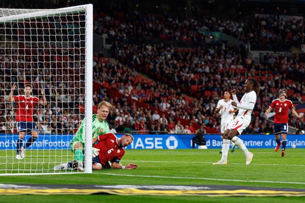 England v Czechia UEFA Nations League, Tuesday 6th October 2026: Czechia conceded an own goal making the score 1-0 during the UEFA Nations League Group C Fixture between England and Czechia at Wembley Stadium, Wembley in London, England. (Photo by Alex Ferrelly Sports Press Photo) Copyright: xAlexxFerrelly SportsxPressxPhotox Sportspressphoto_SPR247526
