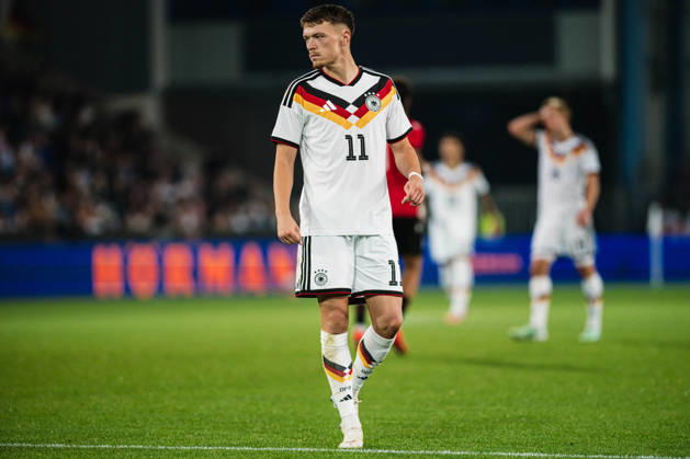 U21, U 21 EM-Qualifikation: Deutschland - Georgien, 06.10.2026 Dženan PejÄinović (Deutschland, 11) Freisteller; Fußball, EM-Qualifikation U 21, 10. Spieltag: Deutschland vs. Georgien am 06.10.2026, Bielefeld DFB REGULATIONS PROHIBIT ANY USE OF PHOTOGRAPHS AS IMAGE SEQUENCES AND OR QUASI-VIDEO. Copyright: xBEAUTIFULxSPORTS Tonhäuserx