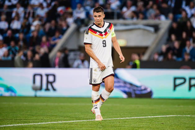 U21, U 21 EM-Qualifikation: Deutschland - Georgien, 06.10.2026 Freisteller, Nicolò Tresoldi (Deutschland, 9); Fußball, EM-Qualifikation U 21, 10. Spieltag: Deutschland vs. Georgien am 06.10.2026, Bielefeld DFB REGULATIONS PROHIBIT ANY USE OF PHOTOGRAPHS AS IMAGE SEQUENCES AND OR QUASI-VIDEO. Copyright: xBEAUTIFULxSPORTS Tonhäuserx