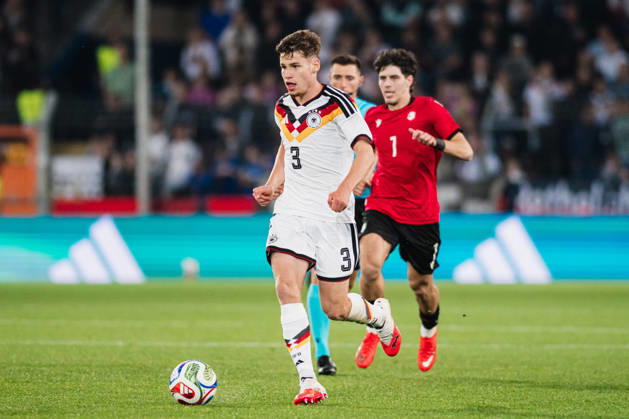 U21, U 21 EM-Qualifikation: Deutschland - Georgien, 06.10.2026 Lukas Ullrich (Deutschland, 3); Fußball, EM-Qualifikation U 21, 10. Spieltag: Deutschland vs. Georgien am 06.10.2026, Bielefeld DFB REGULATIONS PROHIBIT ANY USE OF PHOTOGRAPHS AS IMAGE SEQUENCES AND OR QUASI-VIDEO. Copyright: xBEAUTIFULxSPORTS Tonhäuserx