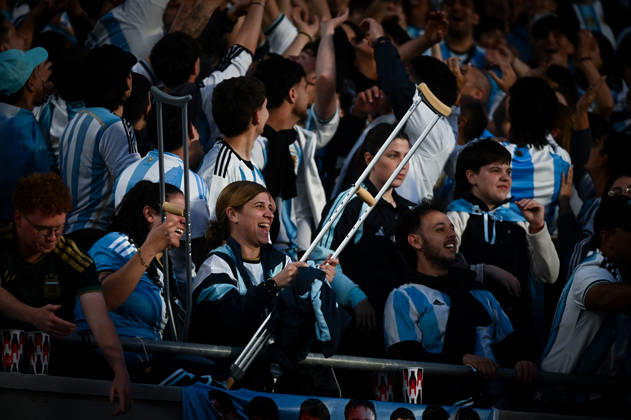 Argentina x Benin BUENOS AIRES, AR - 06.10.2026: ARGENTINA X BENIN - Fans of Argentina during the International Friendly, Länderspiel, Nationalmannschaft match between Argentina and Benin on Tuesday, October 6, 2026, at the Estadio Monumental in Buenos Aires, Argentina. The match marks Messi& 39;s farewell to the Argentine national team, Nationalteam (Photo: Gabriel Sotelo Fotoarena) x3026011x GabrielxSotelo