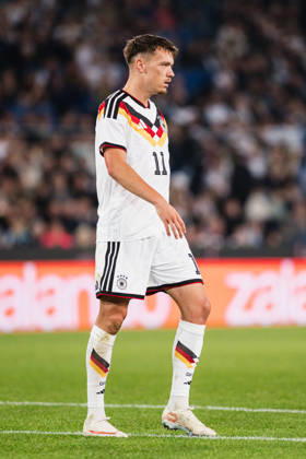 U21, U 21 EM-Qualifikation: Deutschland - Georgien, 06.10.2026 Dženan PejÄinović (Deutschland, 11) Freisteller; Fußball, EM-Qualifikation U 21, 10. Spieltag: Deutschland vs. Georgien am 06.10.2026, Bielefeld DFB REGULATIONS PROHIBIT ANY USE OF PHOTOGRAPHS AS IMAGE SEQUENCES AND OR QUASI-VIDEO. Copyright: xBEAUTIFULxSPORTS Tonhäuserx
