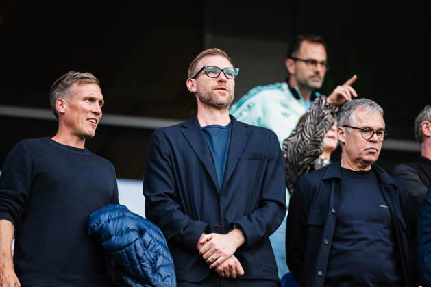 U21, U 21 EM-Qualifikation: Deutschland - Georgien, 06.10.2026 Per Mertesacker (künftiger DFB-Geschäftsführer) neben Hannes Wolf (Trainer U20 Nationalmannschaft) und Andreas Rettig (DFB-Geschäftsführer)); Fußball, EM-Qualifikation U 21, 10. Spieltag: Deutschland vs. Georgien am 06.10.2026, Bielefeld DFB REGULATIONS PROHIBIT ANY USE OF PHOTOGRAPHS AS IMAGE SEQUENCES AND OR QUASI-VIDEO. Copyright: xBEAUTIFULxSPORTS Tonhäuserx