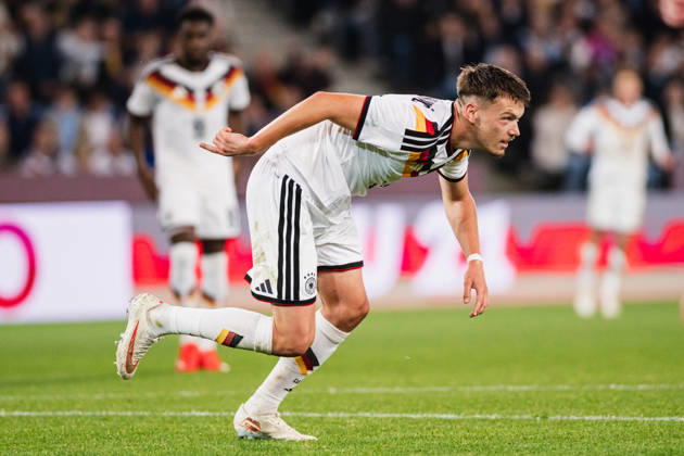 U21, U 21 EM-Qualifikation: Deutschland - Georgien, 06.10.2026 TOR, JUBEL zum 2:0 durch Dženan PejÄinović (Deutschland, 11); Fußball, EM-Qualifikation U 21, 10. Spieltag: Deutschland vs. Georgien am 06.10.2026, Bielefeld DFB REGULATIONS PROHIBIT ANY USE OF PHOTOGRAPHS AS IMAGE SEQUENCES AND OR QUASI-VIDEO. Copyright: xBEAUTIFULxSPORTS Tonhäuserx