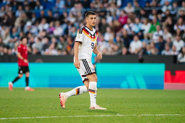 U21, U 21 EM-Qualifikation: Deutschland - Georgien, 06.10.2026 Freisteller, Nicolò Tresoldi (Deutschland, 9); Fußball, EM-Qualifikation U 21, 10. Spieltag: Deutschland vs. Georgien am 06.10.2026, Bielefeld DFB REGULATIONS PROHIBIT ANY USE OF PHOTOGRAPHS AS IMAGE SEQUENCES AND OR QUASI-VIDEO. Copyright: xBEAUTIFULxSPORTS Tonhäuserx