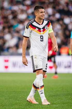 U21, U 21 EM-Qualifikation: Deutschland - Georgien, 06.10.2026 Nicolò Tresoldi (Deutschland, 9) Freisteller; Fußball, EM-Qualifikation U 21, 10. Spieltag: Deutschland vs. Georgien am 06.10.2026, Bielefeld DFB REGULATIONS PROHIBIT ANY USE OF PHOTOGRAPHS AS IMAGE SEQUENCES AND OR QUASI-VIDEO. Copyright: xBEAUTIFULxSPORTS Tonhäuserx