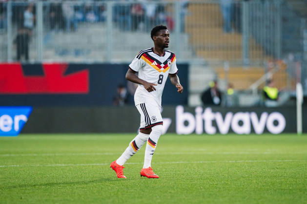 U21, U 21 EM-Qualifikation: Deutschland - Georgien, 06.10.2026 Noel Aseko (Deutschland, 8), Freisteller; Fußball, EM-Qualifikation U 21, 10. Spieltag: Deutschland vs. Georgien am 06.10.2026, Bielefeld DFB REGULATIONS PROHIBIT ANY USE OF PHOTOGRAPHS AS IMAGE SEQUENCES AND OR QUASI-VIDEO. Copyright: xBEAUTIFULxSPORTS Tonhäuserx