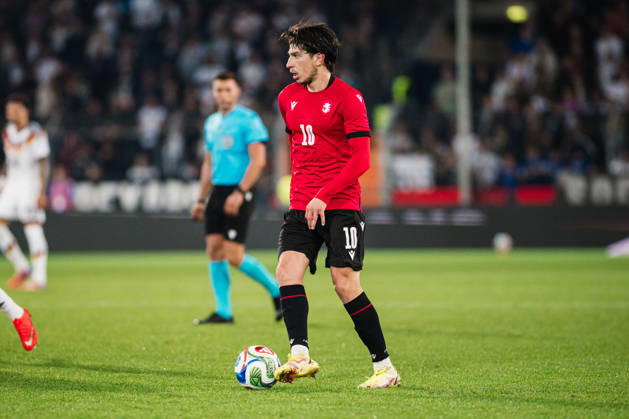 U21, U 21 EM-Qualifikation: Deutschland - Georgien, 06.10.2026 Nikoloz Dadiani (Georgien, 10) Freisteller; Fußball, EM-Qualifikation U 21, 10. Spieltag: Deutschland vs. Georgien am 06.10.2026, Bielefeld DFB REGULATIONS PROHIBIT ANY USE OF PHOTOGRAPHS AS IMAGE SEQUENCES AND OR QUASI-VIDEO. Copyright: xBEAUTIFULxSPORTS Tonhäuserx
