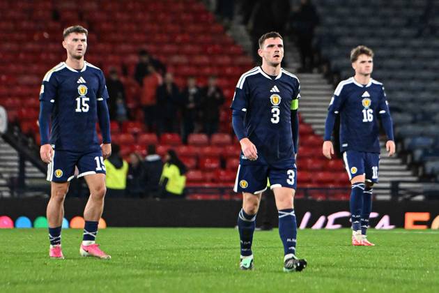 Scotland v Slovenia UEFA Nations League Andrew Robertson of Scotland at full time during the UEFA Nations League match at Barclays Hampden, Glasgow 06 10 2026 UK Newspapers OUT Copyright: xJamiexJohnstonx FIL-24032-0150