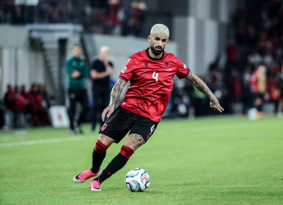 Albania vs San Marino UEFA Nations League 2026-2027 Group C1 Elseid Hysaj of Albania in action during the UEFA Nations League 2026-2027 group phase match between Albania and San Marino in Tirana, Albania on October 6, 2026 Tirana Albania Copyright: xArmandoxBabanix