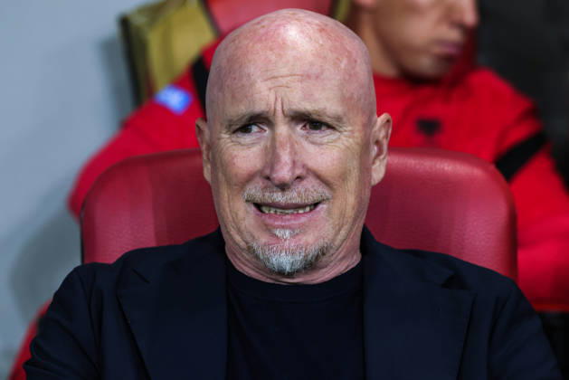 Albania vs San Marino UEFA Nations League 2026-2027 Group C1 Albania s National soccer team Head coach Rolando Maran during the UEFA Nations League 2026-2027 group phase match between Albania and San Marino in Tirana, Albania on October 6, 2026 Tirana Albania Copyright: xArmandoxBabanix