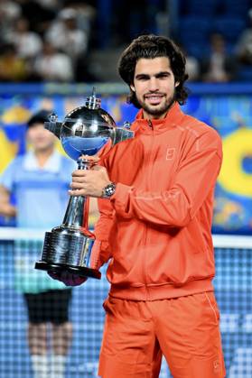 Carlos ALCARAZ (ESP), OCTOBER 6, 2026 - Tennis : Kinoshita Group Japan Open Tennis Championships 2026 Men s Singles award ceremony at Ariake Coliseum, Tokyo, Japan. Noxthirdxpartyxsales aflo_353761714 KenjiroxMatsuox