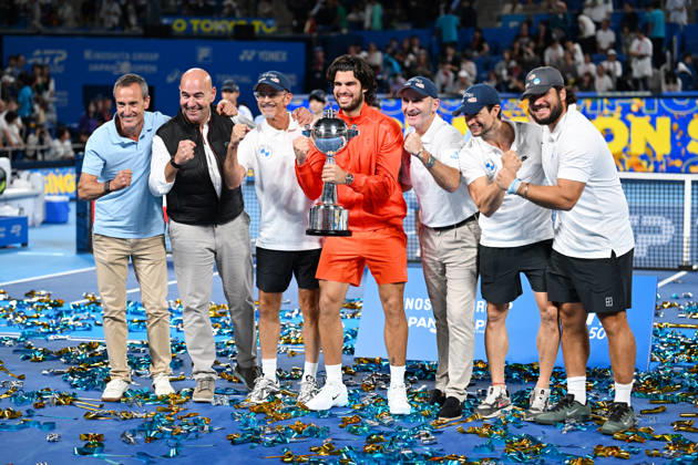 Carlos ALCARAZ (ESP), OCTOBER 6, 2026 - Tennis : Kinoshita Group Japan Open Tennis Championships 2026 Men s Singles award ceremony at Ariake Coliseum, Tokyo, Japan. Noxthirdxpartyxsales aflo_353764488 KenjiroxMatsuox
