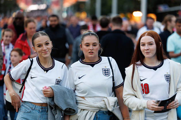 England v Czechia UEFA Nations League, Tuesday 6th October 2026: England fans before kick off during the UEFA Nations League Group C Fixture between England and Czechia at Wembley Stadium, Wembley in London, England. (Photo by Alex Ferrelly Sports Press Photo) Copyright: xAlexxFerrelly SportsxPressxPhotox Sportspressphoto_SPR247656