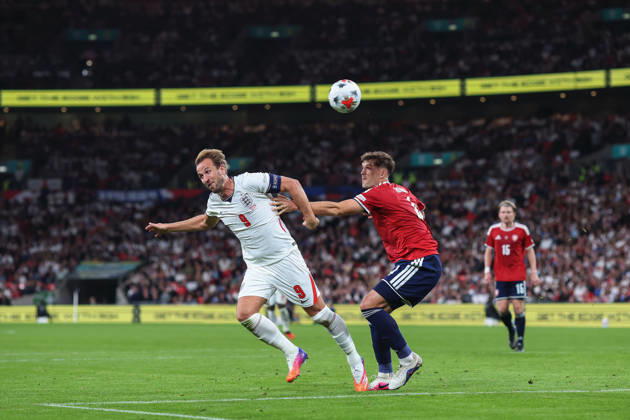 England v Czechia 06 October 2026, London - International Football - UEFA Nations League - England v Czechia - Harry Kane of England and Robin Hranac of Czechia - Photo: Charlotte Wilson Offside. London UK Copyright: xCharlottexWilsonx xOffsidexOffside