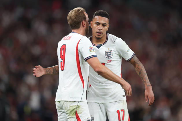 England v Czechia 06 October 2026, London - International Football - UEFA Nations League - England v Czechia - Harry Kane and Morgan Rogers of England - Photo: Charlotte Wilson Offside. London UK Copyright: xCharlottexWilsonx xOffsidexOffside