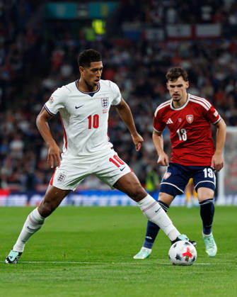 England v Czechia UEFA Nations League, Tuesday 6th October 2026: Jude Bellingham of England on the ball during the UEFA Nations League Group C Fixture between England and Czechia at Wembley Stadium, Wembley in London, England. (Photo by Alex Ferrelly Sports Press Photo) Copyright: xAlexxFerrelly SportsxPressxPhotox Sportspressphoto_SPR247716
