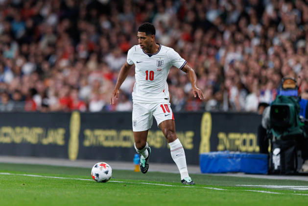 England v Czechia UEFA Nations League, Tuesday 6th October 2026: Jude Bellingham of England on the ball during the UEFA Nations League Group C Fixture between England and Czechia at Wembley Stadium, Wembley in London, England. (Photo by Alex Ferrelly Sports Press Photo) Copyright: xAlexxFerrelly SportsxPressxPhotox Sportspressphoto_SPR247721