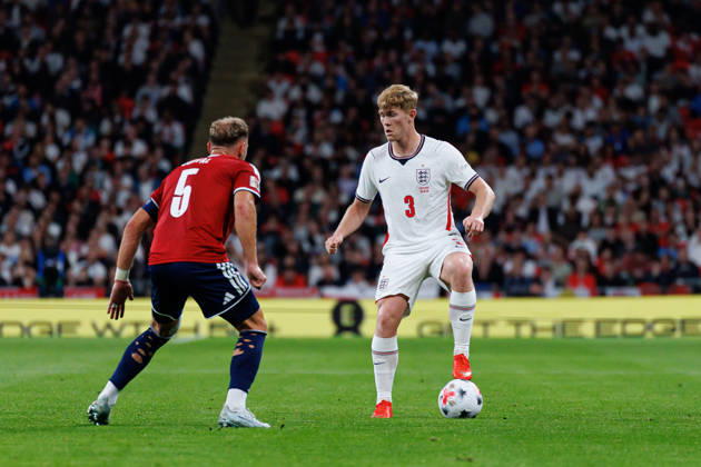 England v Czechia UEFA Nations League, Tuesday 6th October 2026: Lewis Hall of England on the ball during the UEFA Nations League Group C Fixture between England and Czechia at Wembley Stadium, Wembley in London, England. (Photo by Alex Ferrelly Sports Press Photo) Copyright: xAlexxFerrelly SportsxPressxPhotox Sportspressphoto_SPR247723