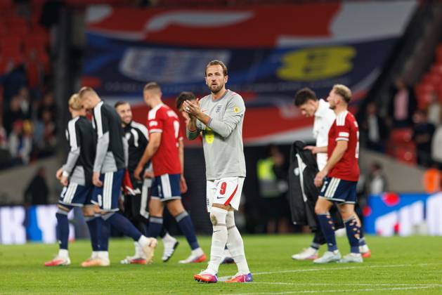 England v Czechia UEFA Nations League, Tuesday 6th October 2026: Harry Kane of England thanks fans during the UEFA Nations League Group C Fixture between England and Czechia at Wembley Stadium, Wembley in London, England. (Photo by Alex Ferrelly Sports Press Photo) Copyright: xAlexxFerrelly SportsxPressxPhotox Sportspressphoto_SPR247745