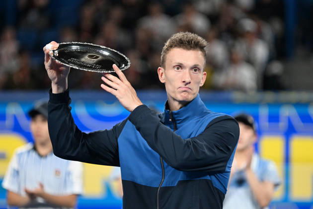 Jiri LEHECKA (CZE), OCTOBER 6, 2026 - Tennis : Kinoshita Group Japan Open Tennis Championships 2026 Men s Singles award ceremony at Ariake Coliseum, Tokyo, Japan. Noxthirdxpartyxsales aflo_353766446 KenjiroxMatsuox